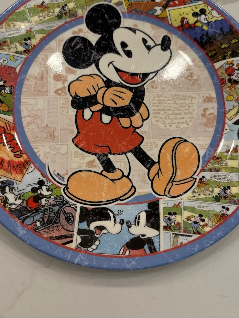 Set of 2 Mickey Mouse Comicbook Plastic Plates Disney by Zak Designs 11” Dinner